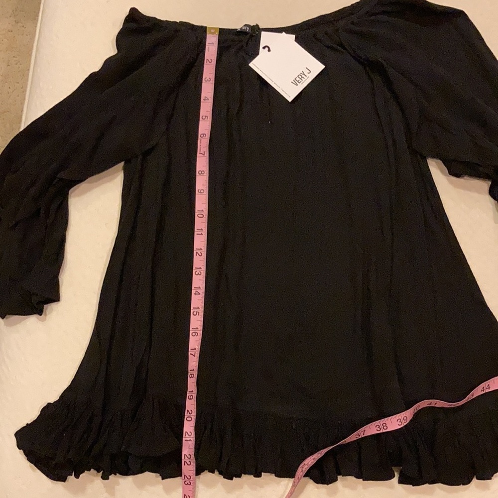 ❤️1 MED❤️Off The Shoulder Bell Sleeve Tunic Top - Picture 7 of 7